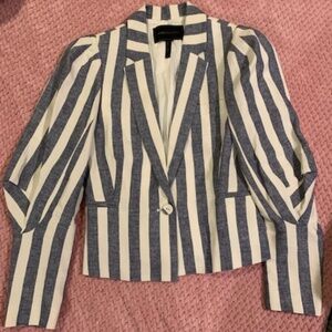 BCBG Max Azria, Blazer, XS, Puffy Sleeve, Stripes